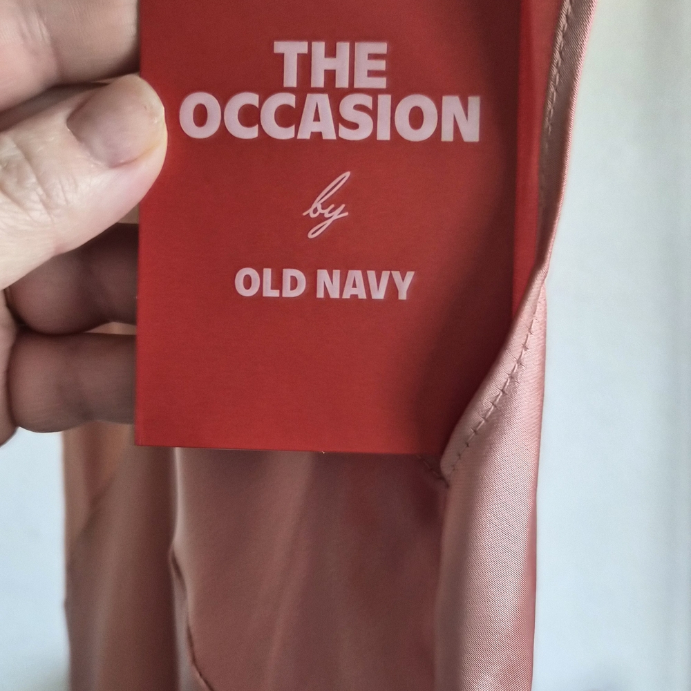 NWT Old Navy Peach Satin Maxi Dress - Picture 5 of 7